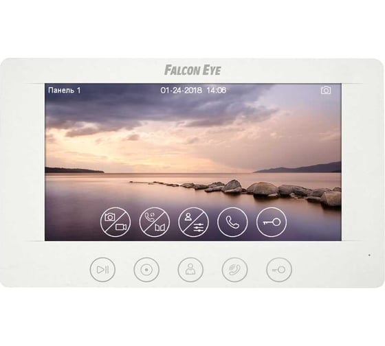 Монитор цветного видеодомофона Falcon Eye Cosmo HD Plus с поддержкой форматов 00-00182799
