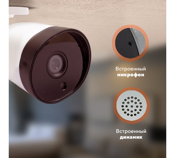 Камера видеонаблюдения PS-link WiFi 3Мп XMJ30 с микрофоном и динамиком в пластиковом корпусе 4065