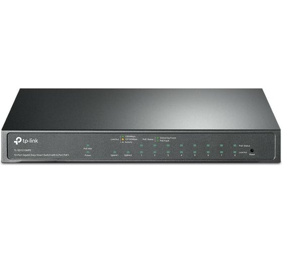 10-портовый гигабитный коммутатор TP-Link easy smart TL-SG1210MPE