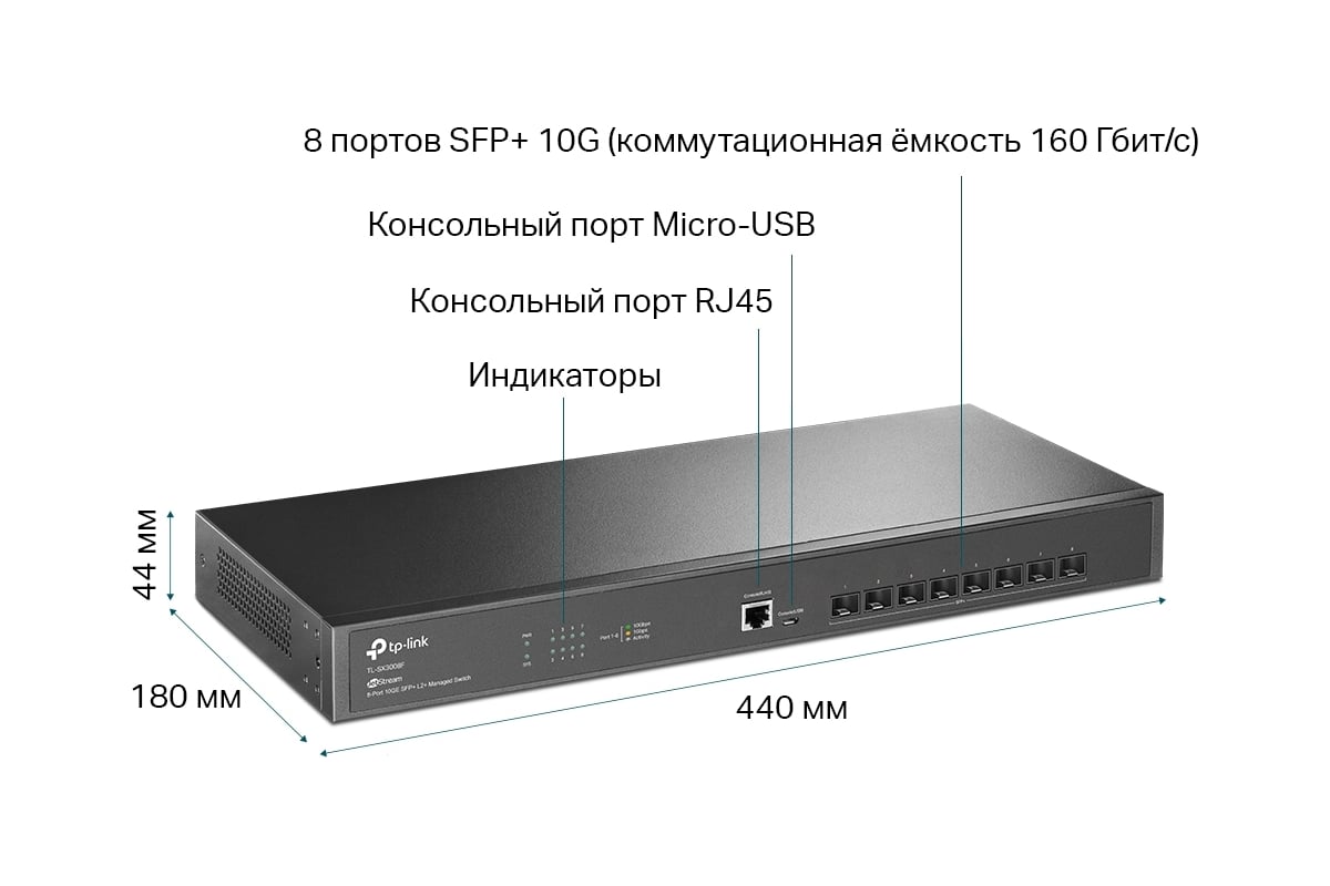Управляемый коммутатор TP-Link jetstream TL-SX3008F - выгодная цена ...