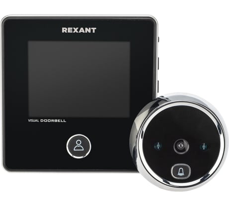 Дверной видеоглазок REXANT dv-113 с дисплеем 2.8" звонок и записи фото, аккумулятор 45-1113