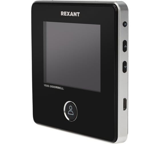 Дверной видеоглазок REXANT dv-113 с дисплеем 2.8" звонок и записи фото, аккумулятор 45-1113