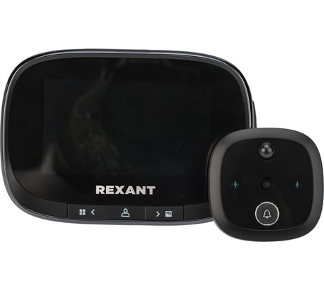 Дверной видеоглазок REXANT dv-115 с дисплеем 4.3 запись фото-видео по движению, ночной режим 45-1115