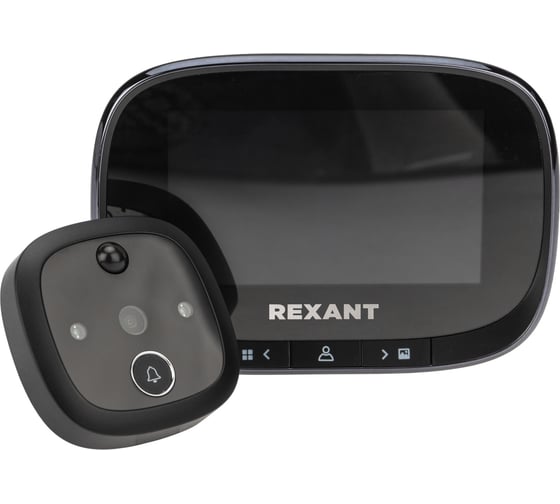 Дверной видеоглазок REXANT dv-115 с дисплеем 4.3 запись фото-видео по движению, ночной режим 45-1115
