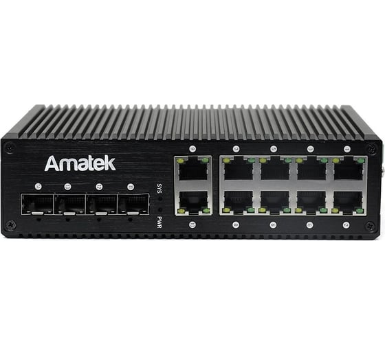 Промышленный 14-портовый управляемый гигабитный коммутатор Amatek AN-SXGM14P8A L2 7000742