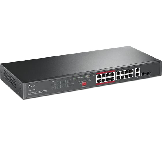 Неуправляемый коммутатор на 16 портов TP-Link TL-SL1218MP