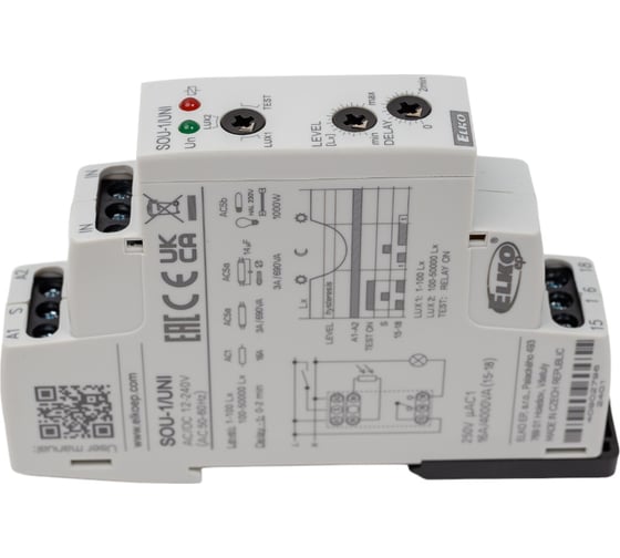 Сумеречный выключатель (фотореле) с сенсором ELKO EP SOU-1/UNI + senzor SKS-100 AC 12- 240V 00000000225