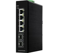 Промышленный коммутатор GIGALINK L2 уровня, на 4 порта, 10/100/1000M, PoE с поддержкой IEEE802.3 af/at и BT GL-SW-G205-4PSG(BT)