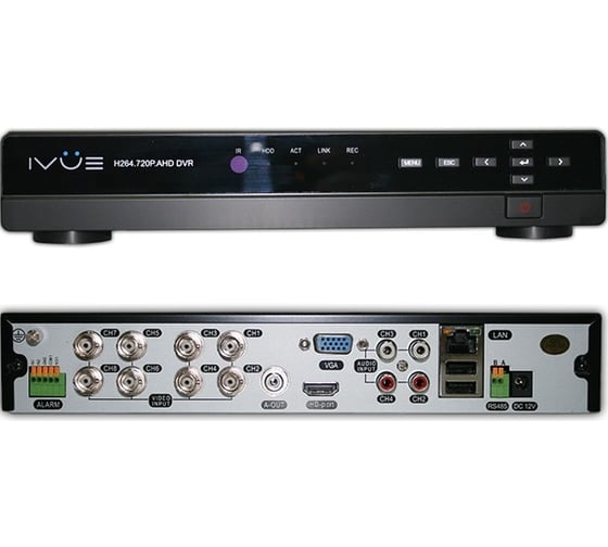 8-ми канальный мультигибридный видеорегистратор IVUE iVue-AVR-8X725-Н1