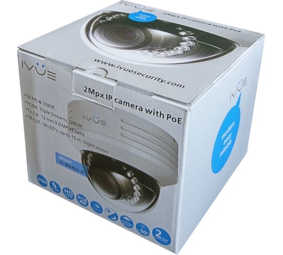 Накладная круглая IP камера 2Mpx с функцией PoE IVUE NV433-P