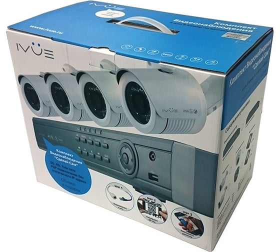 Комплект видеонаблюдения Престиж 4 960Н PRO4, Sony CMOS 1000ТВЛ IVUE 5004K-CI30B-138ICR