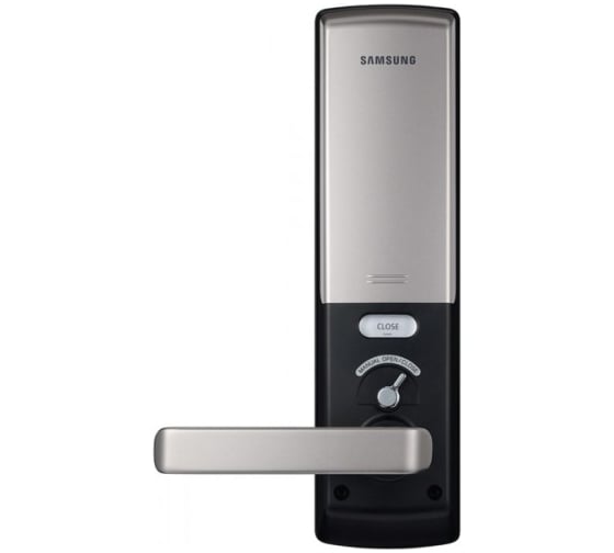 Врезной биометрический дверной замок Samsung хром SHS-H705 FBR/EN