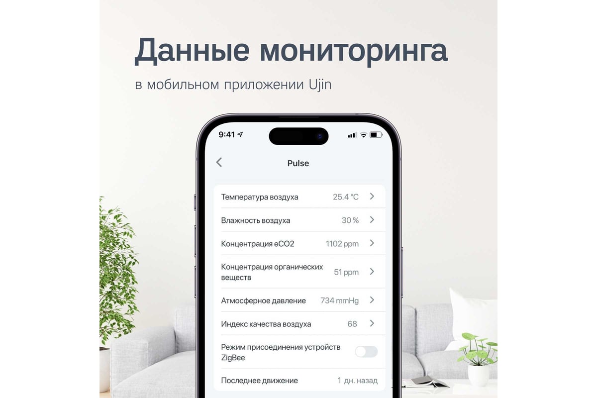 Умный датчик мультисенсор 8-в-1 Ujin WiFi/BLE Max M2 голосовое управление  M-10000-03 - выгодная цена, отзывы, характеристики, 1 видео, фото - купить  в Москве и РФ