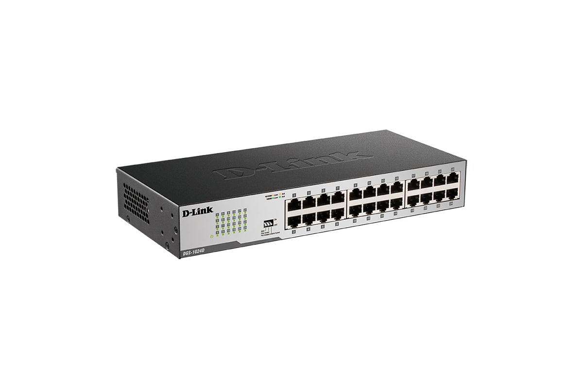 Неуправляемый коммутатор d-link Dgs-1024d/i1a с 24 портами 10/100 ...