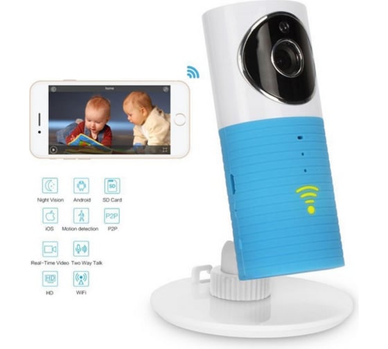Беспроводная видеокамера Clever Dog Верный Пес с функцией Wi-Fi, P2P BLUE IVUE DOG-1W-BLUE