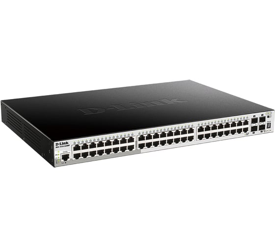 Настраиваемый l2+ стекируемый коммутатор d-link Proj с 48 портами 10/100/1000base-t и 4 портами 10gbase-x sfp+ 48 портов poe DGS-1510-52XMP/A1A