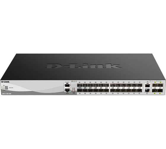 Proj управляемый l3 стекируемый коммутатор d-link с 24 портами 1000base-x sfp, 2 портами 10gbase-t и 4 портами 10gbase-x sfp+ DGS-3130-30S/B1A 1