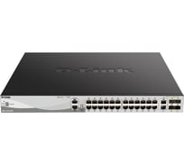 Proj управляемый стекируемый1 коммутатор 3d-link уровня с 24 портами, 2 портами 10gbase-t и 4 портами 10gbase-x sfp+ DGS-3130-30PS/B1A
