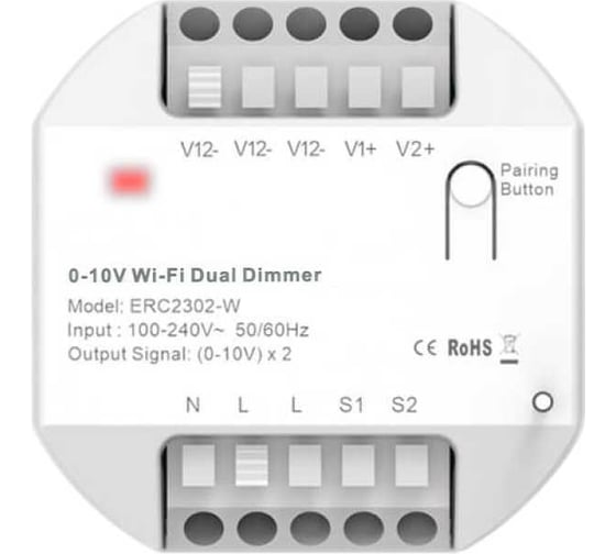 Реле-диммер GRITT 0-10V Core 2.0 в подрозетник 2 линии 433 + WiFi 32118