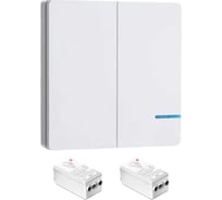 Дистанционный выключатель GRITT Practic SX 2кл. белый комплект: 1 выключатель, IP67, 2 радиореле 1000Вт 11117