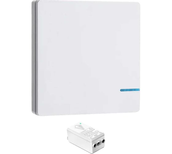 Умный выключатель GRITT Practic SX 1кл. белый комплект: 1 выключатель, IP67, 1 радиореле 1000Вт 433 + WiFi с управлением со смартфона 11116