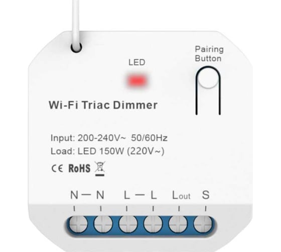 Реле-диммер GRITT Core 2.0 в подрозетник 1 линия 433 + WiFi 32104