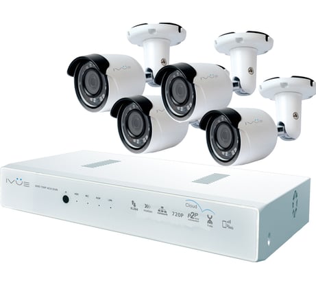 Комплект видеонаблюдения AHD 1.0 Дача Плюс 8+4 1MPX IVUE D5008-РРС-B4