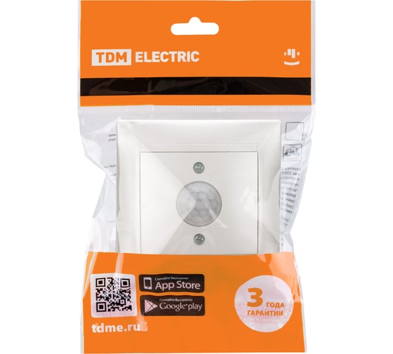 Выключатель с датчиком движения TDM ELECTRIC Лама 1А, перламутр SQ1815-0828