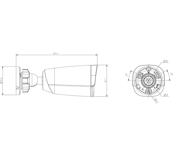 Уличная цилиндрическая IP-камера Tiandy TC-C32GS I5/E/Y/C/SD/2.8mm/V4.2 2МП 00-00016629
