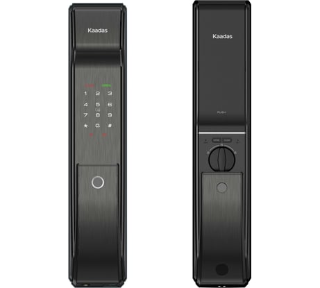 Электронный дверной KAADAS Wi-Fi - замок с кодами доступа K9-5W с монтажным комплектом (90-120мм) черный УТ-00004475