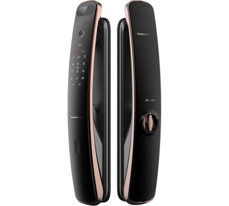 Электронный дверной замок KAADAS к13f (медь) с монтажным комплектом (90-120мм) УТ-00003866