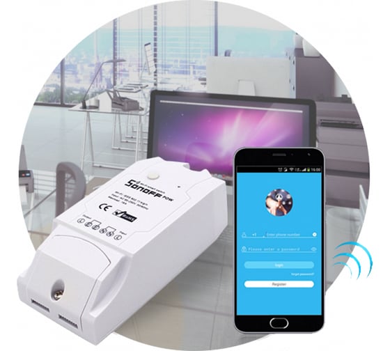 WiFi реле с датчиком Sonoff TH16A 00-00000679