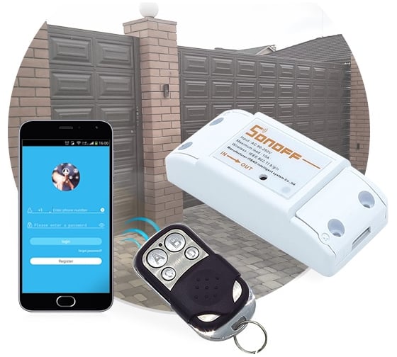 WiFi реле Sonoff RF10A + пульт ДУ