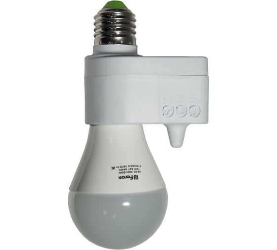 Микроволновый датчик движения с патроном E27 Feron SEN41 5.8GHz 230V 60W 5 м 360 белый 22070