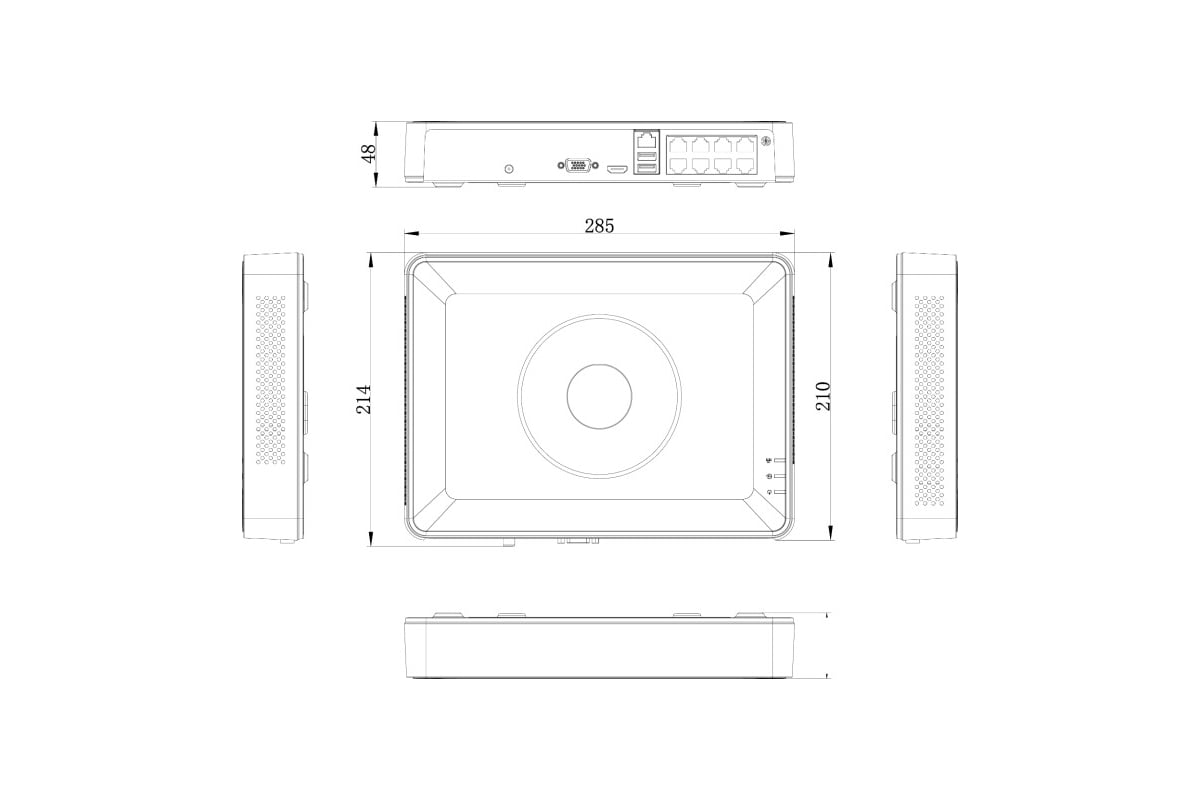 8-ми канальный ip-регистратор HIWATCH Ds-n208p(c) АВ5063230 - выгодная ...