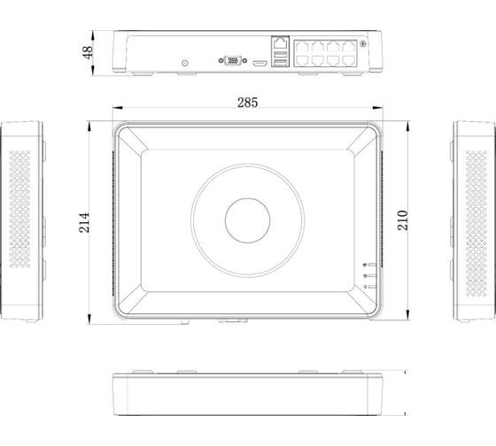 8-ми канальный ip-регистратор HIWATCH Ds-n208p(c) АВ5063230