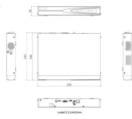 4-х канальный ip-регистратор HIWATCH DS-N304(C) АВ5044552