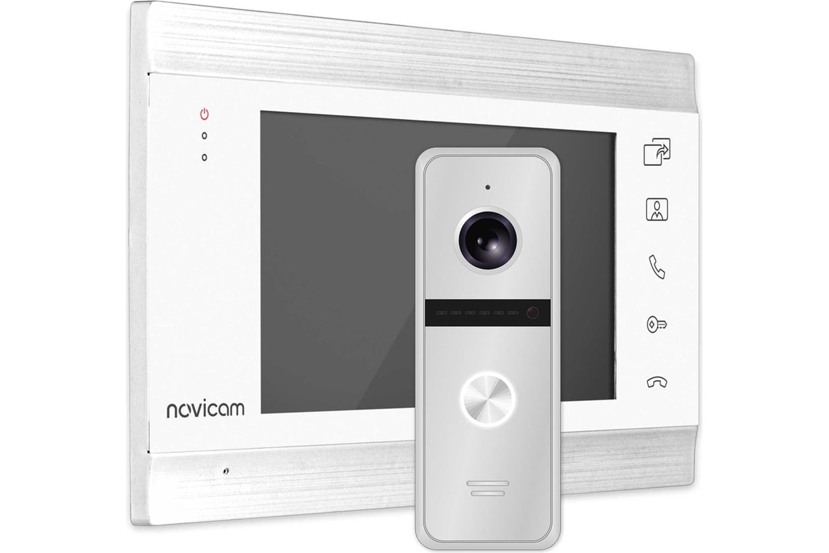 Комплект видеодомофона Novicam white magic 7c kit для квартиры, дома и  офиса 4221