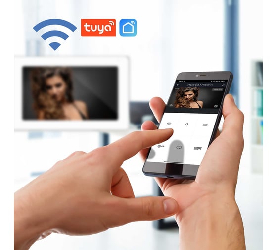 Комплект сенсорного монитора и вызывной панели Novicam Freedom 7 night fhd wifi kit 4228