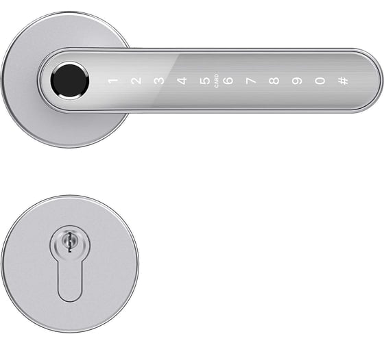 Электронный замок Novilock Home fast silver v.4210 с врезным механизмом 3585 v.4931 4096