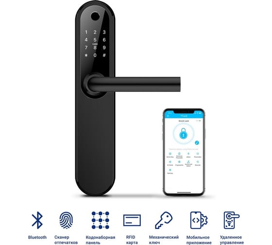 Электронный замок Novilock Smart plus black v.4209 с врезным механизмом 3585 v.4931 4962