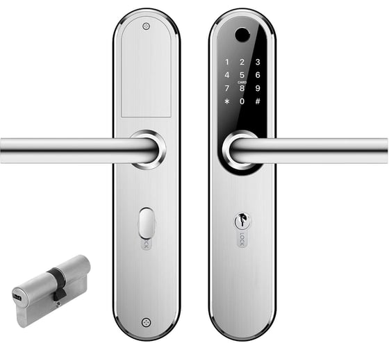 Электронный замок Novilock Home plus silver v.4239 с врезным механизмом 6085 v.4938 4991 1