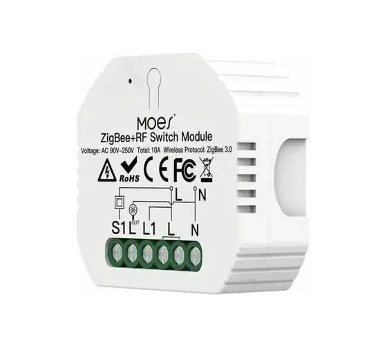 Переключатель Moes Switch Module, Wi-Fi 2,4GHz Zigbee+RF433 MGHz MS-104ZR 1