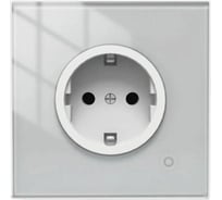 1-постовая розетка Moes Smart Socket, Wi-Fi, 95-250 В, 16А, встраиваемая IP20, шторки + ЗК, бел WK-EU