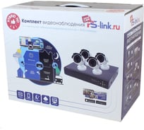 Комплект видеонаблюдения PS-link ahd kit-c504hdc 4 уличные 5мп colorfull камеры 4116