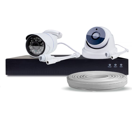 Комплект видеонаблюдения PS-link IP 5Мп KIT-B502IP-POE 1 камера для помещения 1 для улицы 2610 1