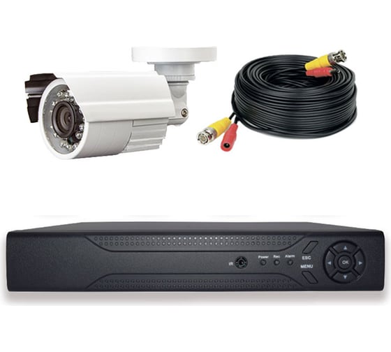 Комплект видеонаблюдения PS-link AHD 8Мп KIT-С801HD 1 камера для улицы 3803