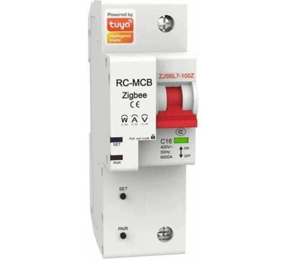 Выключатель Moes Zigbee circuit breaker 1P 16A ZCB-SC-1P16 1