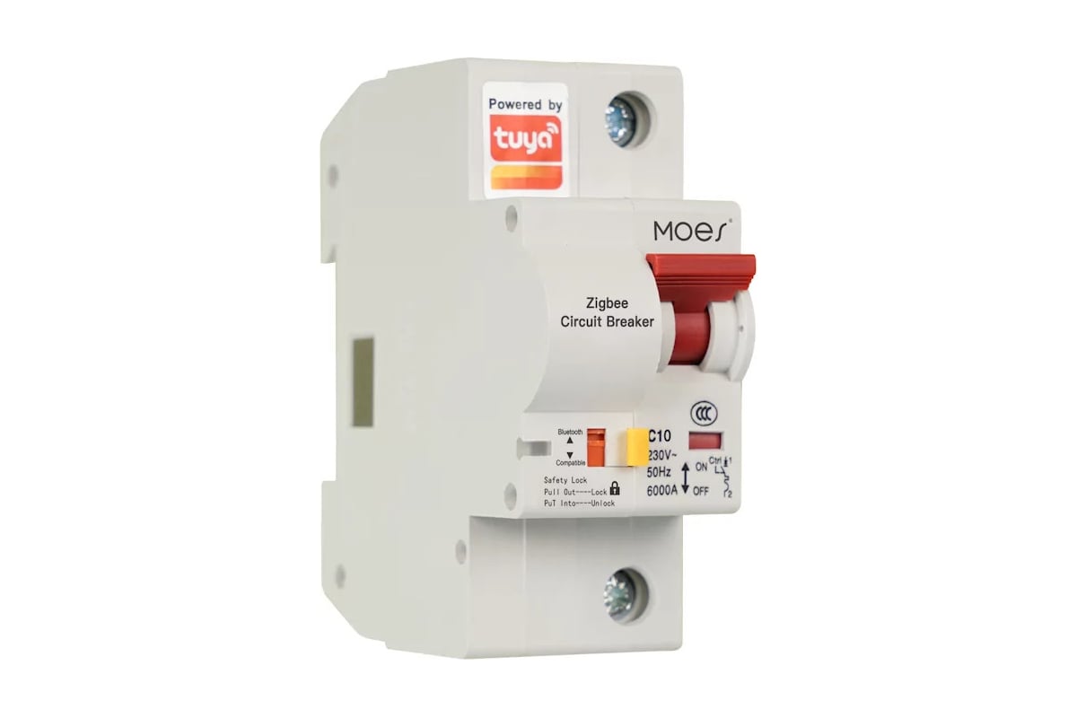 Выключатель Moes Zigbee circuit breaker 1P 10A ZCB-SC-1P10 - выгодная .