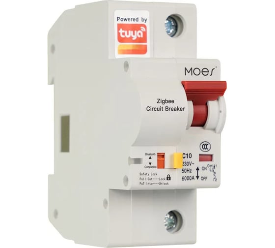 Выключатель Moes Zigbee circuit breaker 1P 10A ZCB-SC-1P10 1